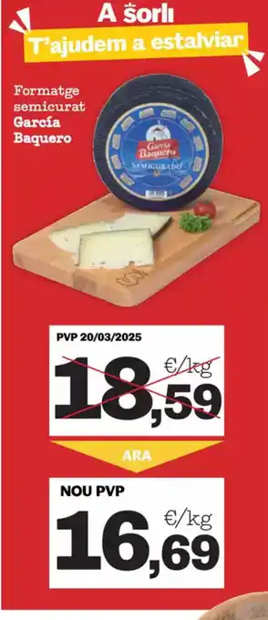 Sorli GARCIA BAQUERO Formatge semicurat oferta