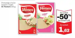 Sorli EL VENTERO Formatge a talls tendre o light oferta