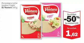 Sorli EL VENTERO Formatge a talls tendre o light oferta