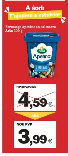 Sorli ARLA Formatge Apetina en salmorra oferta
