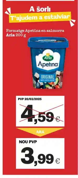 Sorli ARLA Formatge Apetina en salmorra oferta