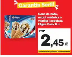 Sorli Cons de nata, nata i maduixa o vainilla i xocolata oferta