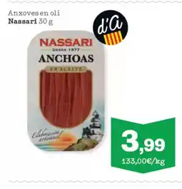 Sorli NASSARI Anxoves en oli oferta