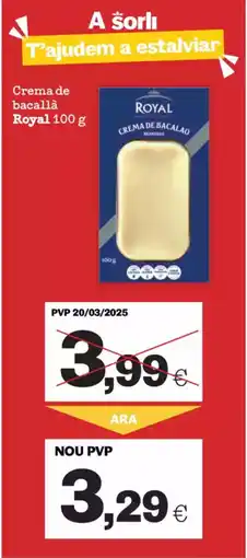 Sorli ROYAL Crema de bacallà oferta
