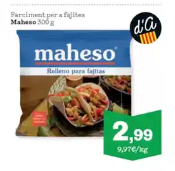 Sorli MAHESO Farciment per a fajites oferta