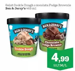 Sorli BEN&JERRY'S Gelat Cookie Dough o xocolata Fudge Brownie oferta