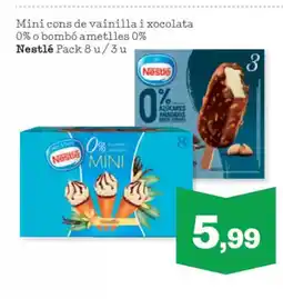 Sorli Mini cons de vainilla i xocolata 0% o bombó ametlles 0% oferta