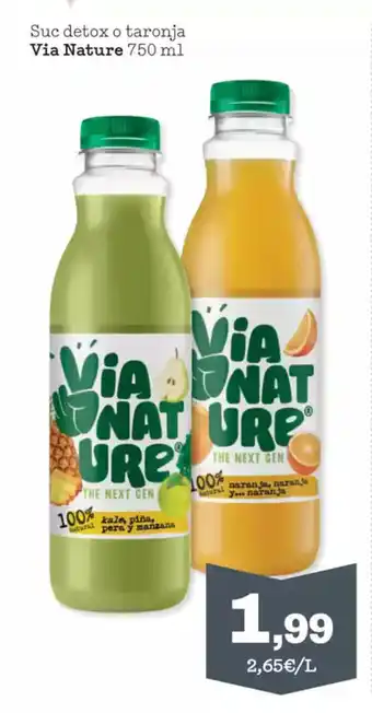 Sorli VIA NATURe Suc detox o taronja750 ml oferta