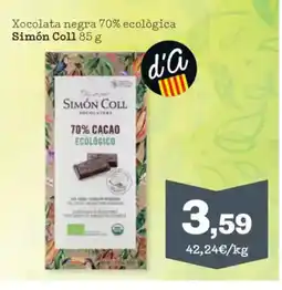 Sorli Xocolata negra 70% ecològica oferta