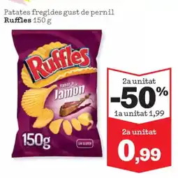 Sorli RUFFLES Patates fregides gust de pernil oferta