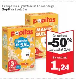 Sorli POPITAS Crispetes al punt de sal o mantega oferta