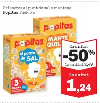 Sorli POPITAS Crispetes al punt de sal o mantega oferta