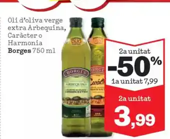 Sorli BORGES Oli d'oliva verge extra Arbequina, Caràcter o Harmonia oferta