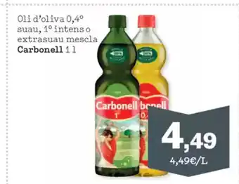 Sorli CARBONELL Oli d'oliva 0,4° suau, 1° intenso extrasuau mescla oferta