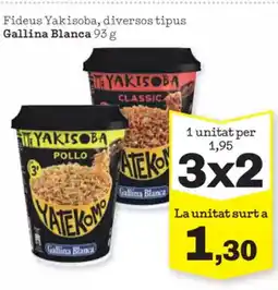 Sorli GALLINA BLANCA Fideus Yakisoba, diversos tipus oferta