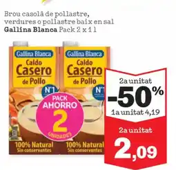 Sorli GALLINA BLANCA Brou casolà de pollastre, verdures o pollastre baix en sal oferta