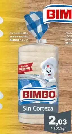Sorli BIMBO Pa de motlle sense crosta oferta