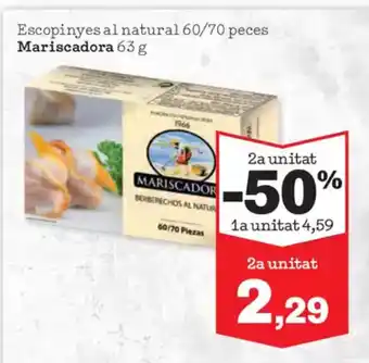Sorli MARISCADORA Escopinyes al natural 60/70 peces oferta