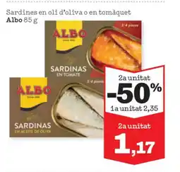 Sorli ALBO sardines en oli d'oliva o en tomàquet oferta