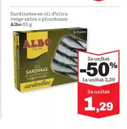 Sorli ALBO Sardinetes en oli d'oliva verge extra o picantones oferta