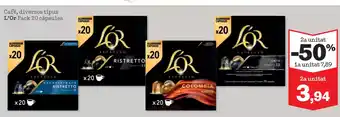 Sorli L'OR Cafè, diversos tipus oferta