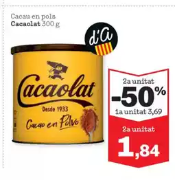 Sorli CACAOLAT Cacau en pols oferta