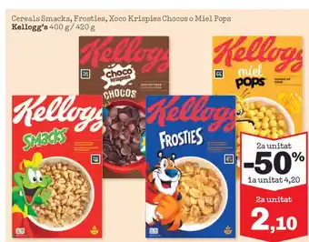 Sorli KELLOGG'S Cereals Smacks, Frosties, Xoco Krispies Chocos o Miel Pops oferta