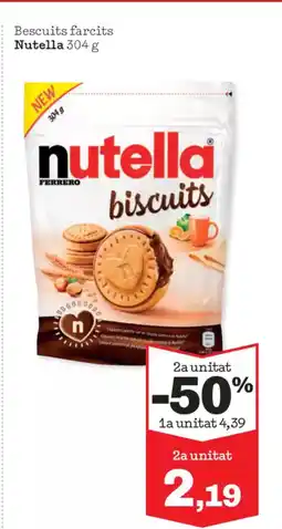 Sorli NUTELLA Bescuits farcits oferta