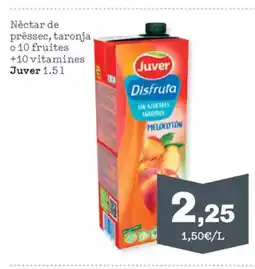 Sorli JUVER Néctar de préssec, taronja oferta