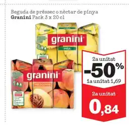 Sorli GRANINI Beguda de préssec o nèctar de pinya oferta