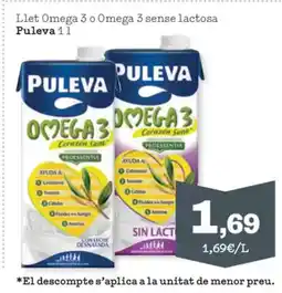 Sorli PULEVA Llet Omega 3 o Omega 3 sense lactosa oferta
