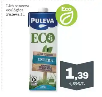 Sorli PULEVA Llet sencera ecològica oferta