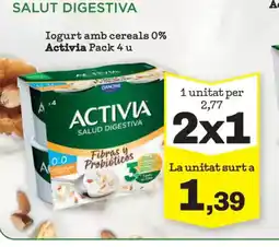 Sorli ACTIVIA Iogurt civada i nous, musli 0% oferta