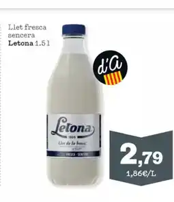 Sorli LETONA Llet fresca sencera oferta