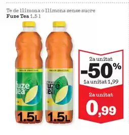 Sorli FUZE TEA Te de llimona o llimona sense sucre oferta