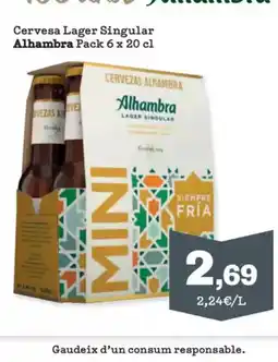 Sorli ALHAMBRA Cervesa Lager Singular oferta