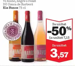 Sorli ELA NANOA Vi blanc, negre o rosat DO Conca de Barberà oferta