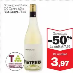 Sorli VIA TERRA Vi negre o blanc DO Terra Alta oferta