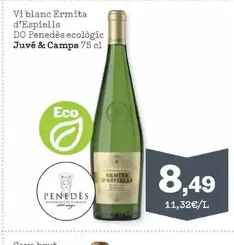 Sorli Vi blanc Ermita d'Espiells DO Penedès ecològic oferta