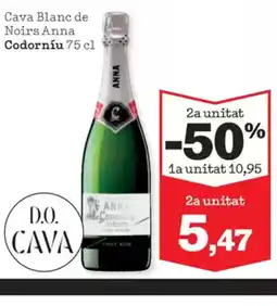 Sorli CODORNIU Cava Blanc de Noirs Anna oferta