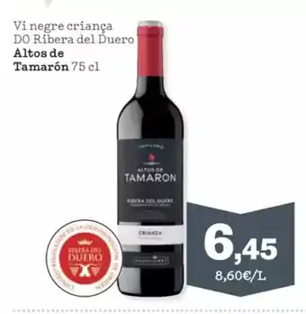 Sorli ALTOS DE TAMARON Vi negre criança DO Ribera del Duero oferta