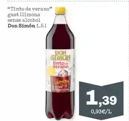 Sorli DON SIMON Tinto de verano gust llimona oferta