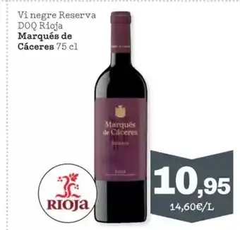 Sorli MARQUES DE CACERES Vi negre Reserva DOQ Rioja oferta
