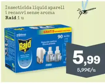 Sorli RAID Insecticida líquid aparell i recanvi sense aroma oferta