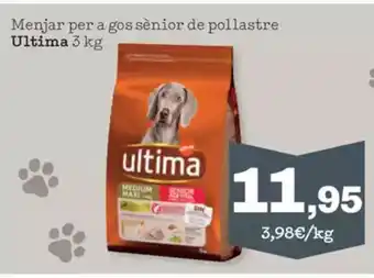 Sorli ULTIMA Menjar per a gos sènior de pollastre oferta