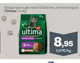Sorli ULTIMA Menjar per a gat esterilitzat sec oferta