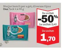 Sorli ONE Menjar humit per a gat, diversos tipus oferta
