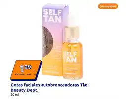 Action Gotas faciales autobronceadoras The Beauty Dept. oferta
