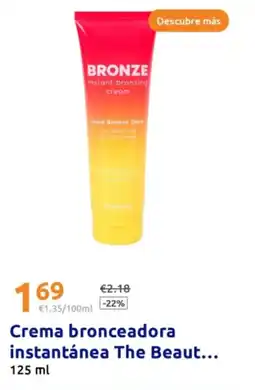 Action BRONZE Crema bronceadora instantánea The Beaut oferta