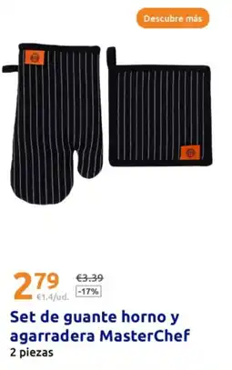 Action MASTERCHEF Set de guante horno y agarradera oferta